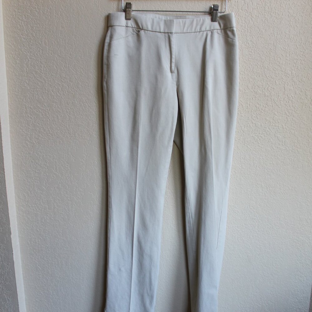 Chico's Flat Front Stretch Boot Cut Mid Rise Khakis Pants 00